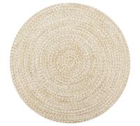 Vidaxl Handmade Rug Jute White And Natural 150 Cm