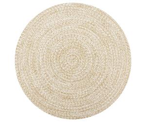 Handmade Rug Jute White and Natural 150cm Room Flooring Area Carpet Mat vidaXL