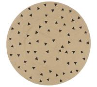 Handmade Rug Jute with Triangle Print 90 cm Berkfield Home Black Medium
