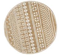 Handmade Rug Jute with White Print Floor Carpet Area Rug Floor Mat vidaXL
