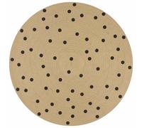 Handmade Rug Jute with White Print Floor Carpet Area Rug Floor Mat vidaXL