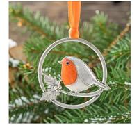 Handmade Rustic Bird Ornament, Sand Dove & Cardinal on Branch, Glass Birdie Tree Decoration, Spiritual Christmas Ornament, Memorial for Women Christmas Holiday Decor (D)