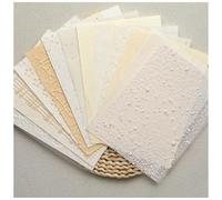 Handmade Scrapbook Paper, 15 Sheet White Craft Textured Paper, A5 Snow Mesh Fabric Mix Special Papers for Scrapbooking Journaling Card Making DIY Supplies