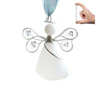 Handmade Sea Glass Angel Ornament, 2026 Sea Glass Christmas Tree Ornaments,Ocean-Inspired Memorial Hanging Decoration for Home Holiday, Unique Gift for Beach Lovers (white)