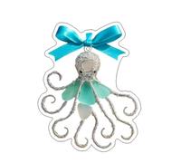 Handmade Sea Glass Ocean Ornament,2D Coastal Christmas Tree Hanging Decor,Hand Silver Wire Wrapped Sea Glass Christmas Decor,S-ea Turtle Octopus Seahorse Fish Beach DecorGifts for Home,Beach Lovers