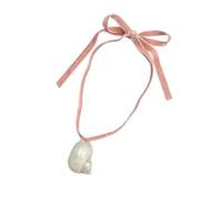 Handmade Sea Shell Glass Bead Necklace Beach Jewelry Piece Beaded Collarbone Chain Stylish Jewellery Holiday Party Shell Statement Jewelry