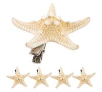 Handmade Sea Star Hair Clip 4pcs Natural Five Pointed