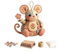 Handmade Sewing Kit, DIY Craft Kit Mouse Beginners, Relaxing Set to Make Animals by Hand, for Adults Women Amateurs Enthusiasts Family Home Birthday Holiday