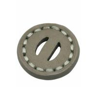 Handmade Sewing Real Leather Button Round Big Diameter 32mm Coat Mixed Colors Clothes Accessories Geometry 2 Holes Buttons-PK01-6-Coffee-5 Pieces