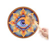 Handmade Shaman Drum Handcrafted Wooden Frame, Retro Color