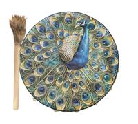 Handmade Shaman Drum, Shaman Hand Drum - Native Instruments Shaman Drum,9.8 Inch Siberian Drum, Sound Healer Spiritual Instrument, Shamanic Drums Spirit Music Symbol, Shaman