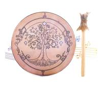 Handmade Shaman Drum - Traditional Healing Percussion Instrument | Ritual Meditation Drum Décor, Spiritual Ceremony Drum, Handcrafted Drum, Wooden Frame Sound Tool for Wellness