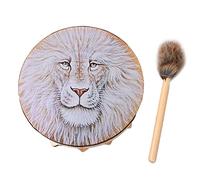 Handmade Shaman Drum with Drumstick - Authentic Spiritual Percussion Instrument for Meditation, Energy Healing, Home Decor - Ethnic Design for Shamans, Healers & Music