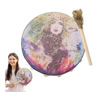 Handmade Shamanic Drum - Authentic Leopard Sound Instruments, Rhythmic Vibration Drum, For Experienced Musician Amateur Beginner Family Friends Home Indoor Outdoor School