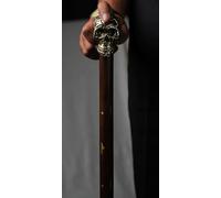 Handmade shiny Skull Handle Victorian designer Skeleton Wooden Walking Stick Brown Colour Stick for him birthday gift for her