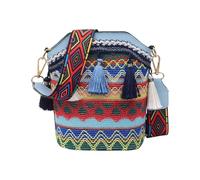 Handmade Shoulder Bag, Ethnic Tribal Pattern Purse, 7.87x7.87x3.54 Inch Sling Handbag with Stylish Design, Women's Shoulder Purse, Travel Bag with Sturdy Material, Outdoor Bags for Beach and Party, a