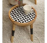Handmade Side Table Solid Mango Wood Detachable Legs Monochrome Hartsmede True Black One Size