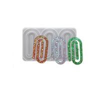 Handmade Silicone Molds Unique Pendant Earring Mold Paper Clip Shape Jewelry Making Supplies Pendant Mold for Earrings Craft Supplies