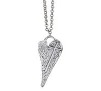 Handmade Silver Cross Healing Heart, Heart Cross Christians Faith Baptism Necklace, Inspirational Hope Self-Love Pendants Necklace, Christian Religious Jewelry Gift