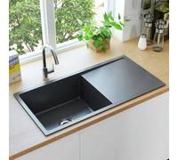 Handmade Single Large Kitchen Sink Plumbing Utility Waste Basin Stainless Steel