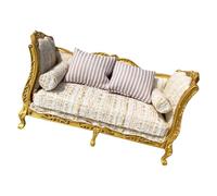 Handmade Small Dollhouses Single Sofa Set Wooden Loveseat Seater For Realistic Bedroom Scenes Realistic Dollhouses Furniture Sofa