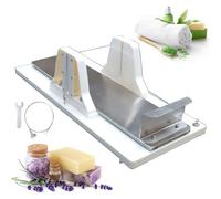Handmade Soap Cutting Machine, Manual Soap Loaf Cutter with 10 Wires, Single Wire Soap Cutter with Adjustable Scale, Scale Max 94mm, for DIY Soap, Cheese, Butter, Cake