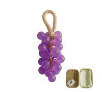 Handmade Soap, Natural Organic, Hand Soap Solid, Grape Shape Soaps, Gentle Cleaning, Hand Soap Shower Soap, Cold Process, with Lanyard, Solid Soaps Gift for Men Women (A)