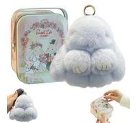 Handmade Soft Bunny Charms Boxed Edition, 2024 Newest Bunny Keychain Plush, Cute Rabbit Bag Charm With Exquisite Box, Fluffy Keyring for Women and Men (K)