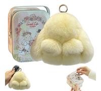 Handmade Soft Bunny Charms Boxed Edition, 2024 Newest Bunny Keychain Plush, Cute Rabbit Bag Charm With Exquisite Box, Fluffy Keyring for Women and Men (M)