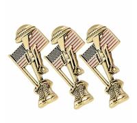 Handmade Soldier Memorial Pin, Lapel Or Hat Pins, Military Veteran Remembrance Badge Patriotic Flag Brooch(3pcs)