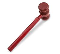 Handmade Solid Brown Wood Courtroom Judge's Gavel, Costume Accessory Prop for Auctioneer Board Meetings & President's Desk