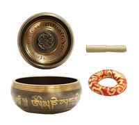 Handmade Sound Bowl Singing Bowl Home Ornament Sound Bowl Metal Prayer Bowl 1 Set