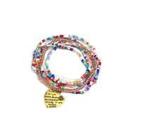 Handmade Stackable Beaded Bracelets for Women Layering Strand Colorful Beads Bracelets Set Boho Adjustable Muilty-layered Seed Stretch Wristbands Bangles Bracelets for Women Gifts Jewelry, Adjustable