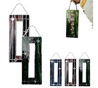 Handmade Stained Glass Photo booth strip frame, Vertical Gallery Display Photobooth Frame, Copper Foil Art Photo Frame for 2x6 Inch Photo Strips, Unique Gift for Weddings & Memories (B+C)