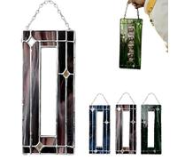 Handmade Stained Glass Photo booth strip frame, Vertical Gallery Display Photobooth Frame, Copper Foil Art Photo Frame for 2x6 Inch Photo Strips, Unique Gift for Weddings & Memories (B)