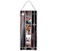 Handmade Stained Glass Photobooth Frame, Vintage Photo Strip Frame Elegant Reusable Picture Border Hanging Wall Art Display For Wedding Party And Birthday, 5x15cm