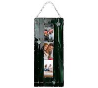 Handmade Stained Glass Photobooth Frame, Vintage Photo Strip Frame Elegant Reusable Picture Border Hanging Wall Art Display For Wedding Party And Birthday, 5x15cm