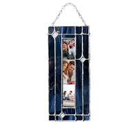 Handmade Stained Photobooth Frame, Vertical Hanging Photo Strip Frame, Vintage Photo Frames for Wall Mount, Art Photos Frames for Weddings & Memories, Valentine's Day Gift