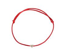 Handmade Stainless Steel Heart Shape Cuff Bracelets Thin Red Rope Thread String Bracelets For Men Women Couples Clever treatment
