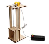 Handmade Stem Kit For Elevator - Kids Stem Projects With Wooden Lift 3.15 X 2.56 X 8.19 Inch | Handmade Model Science Kit For Inf Scientific Experiments