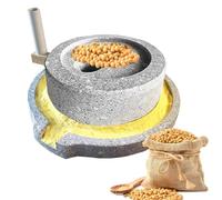 Handmade Stone Grain Mill, Manual Grinding Machine for Wet and Dry Food Ingredients, Manual Grinder for Flour, Rice Paste, Beans, Spices, Wheat, Coffee, Easy to Dismantle and Clean(9.8 * 13.8in)