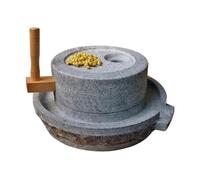 Handmade Stone Grain Mill, Removable Manual Hemp Mill for Home Use, 25cm/9.8in Hand Grain Grinder, Perfect for Grinding Grains and Seeds