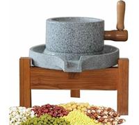 Handmade Stone Mill Grinder for Wheat Berry, Hand Crank Pulverizer & Paste Mill, for Home Flour Making & Grain Grinding