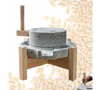 Handmade Stone Mill Grinder, Large Natural Granite Paste Mill, Home/Commercial Grain Milling Machine, for Grinding Wheat, Mustard Seeds, Spices, Beans, and Coffee