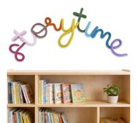 Handmade Storytime Wall Sign-Knitted Wire Storytime Sign Reading Corner Sign Decor story time wall sign wire Letters Book Corner Decor for Kids Room Nursery & Playroom (Storytime)