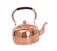 Handmade Stovetop Teapot with Ergonomic Handle, Small Tea Kettle for Gas Stove and Camping, Compact Portable Teapot