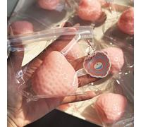 Handmade Strawberry Taba Squishy Toys, Cute Strawberry Squeeze Toys, Kawaii Strawberry Squishies Fidget Toys, Strawberry Jelly Squishy Funny Novelty Things Suitable for Office School (A)