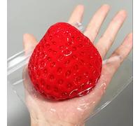 Handmade Strawberry Taba Squishy Toys, Cute Strawberry Squeeze Toys, Kawaii Strawberry Squishies Fidget Toys, Strawberry Jelly Squishy Funny Novelty Things Suitable for Office School (B)