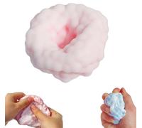 Handmade Stress Ball Maker Kit - Slow Rebound Sensory Squeeze Balls for Anxiety Relief & Focus, Sensory Toys, Portable Desktop Stress Relief Toys, Sand Filled Crunchy Balls for Adults & Kids (Pink)