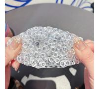 Handmade Stress Ball SquishyAnger Management Toys , Palm Sized Portable Fidget Toys for Anxiety Relief, Squeeze Ball Funny Stress Balls for Adults Anxiety Relief for Teens (Transparent)